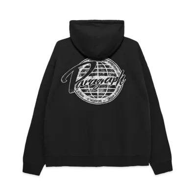 Paragraph Damaged Logo Zip Hoodie "Black"