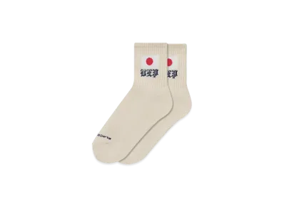 BlackEyePatch Japan Flag Short Socks "Ivory"