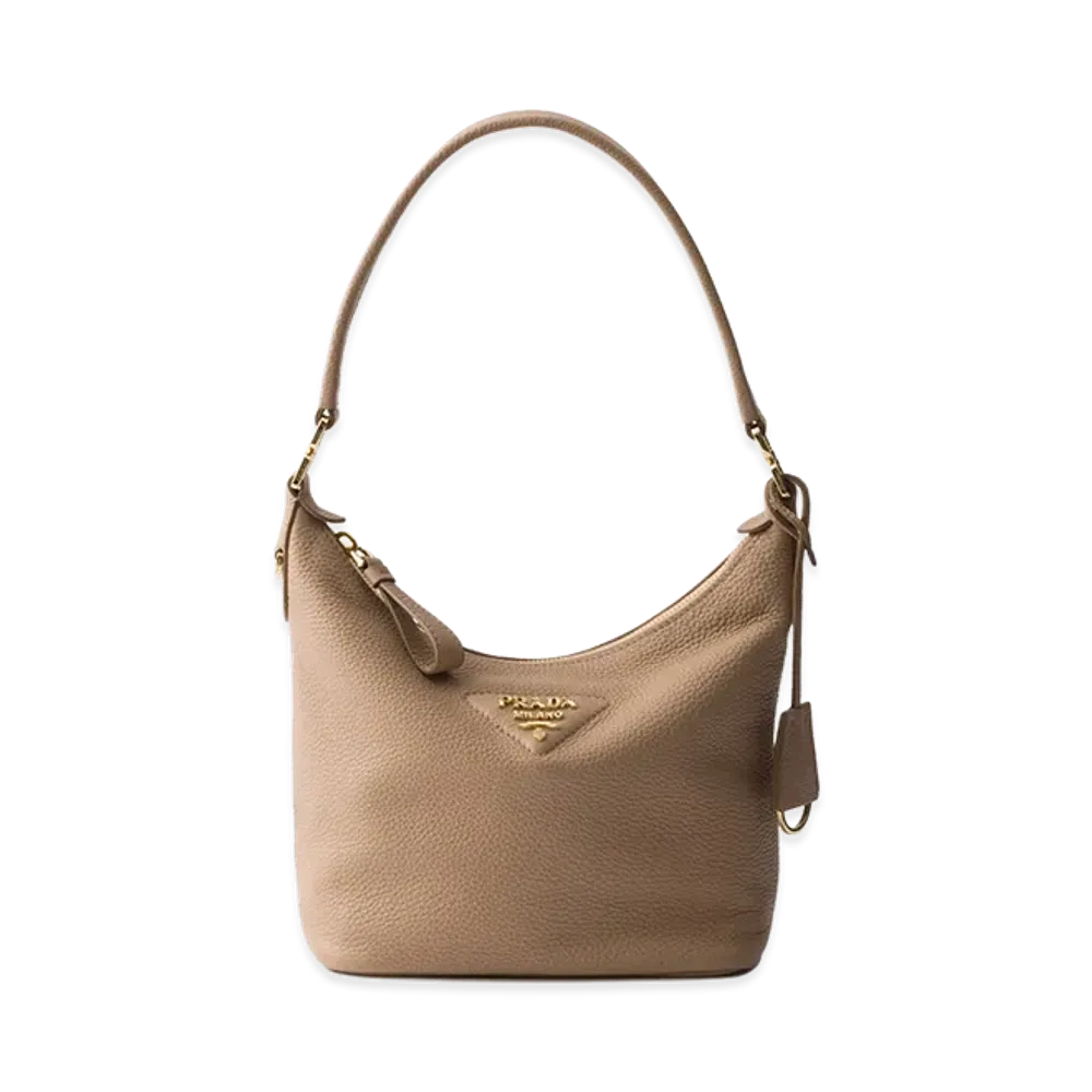 PRADA Leather Mini Bag "Cameo Beige"