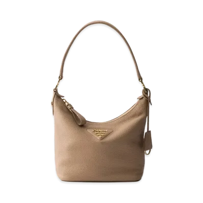 PRADA Leather Mini Bag "Cameo Beige"