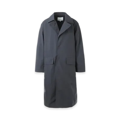 STUDIO NICHOLSON Stand Collar Coat Lowe "Darkest Navy"