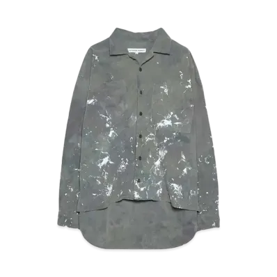KATHARINE HAMNETT ORGANIC DENIM PENKI PAINTED SHIRT "L.GREY"