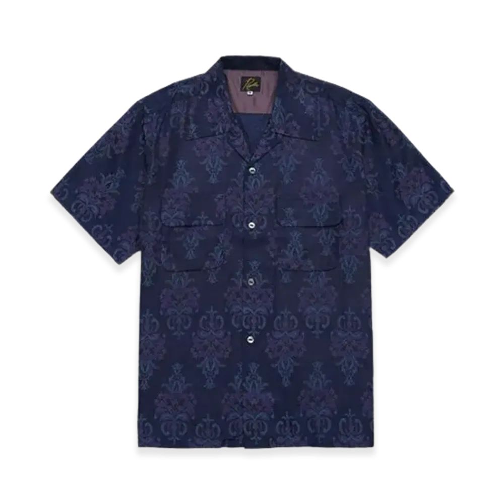 NEEDLES Ornament Jaquard Vacation Shirt "Navy"