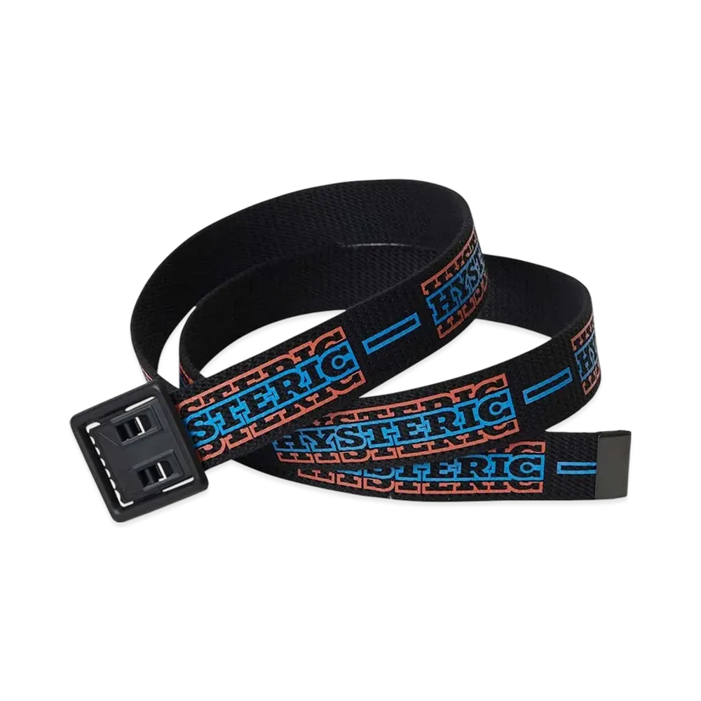 HYSTERIC GLAMOUR STRIPE LOGO Tape Belt "Black"
