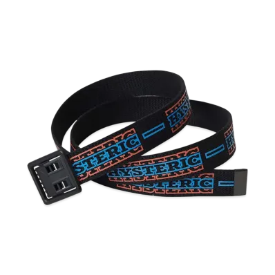 HYSTERIC GLAMOUR STRIPE LOGO Tape Belt "Black"