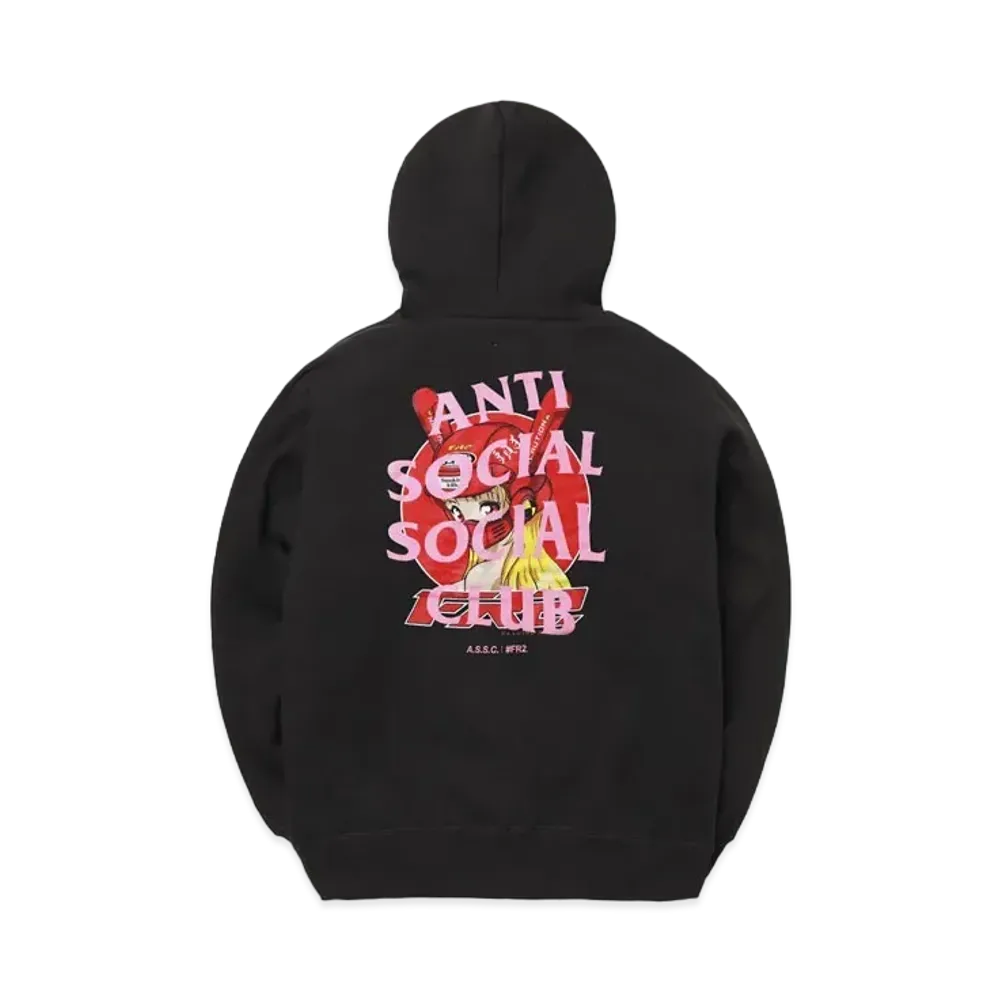 ANTI SOCIAL SOCIAL CLUB collaboration with #FR2 Exclusive Biker Girl Hoodie "Black"
