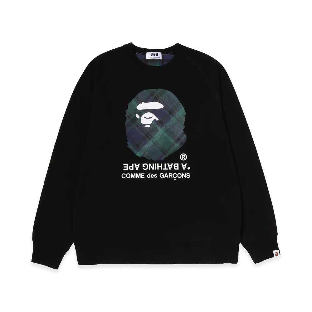 A BATHING APE x COMME des GARCONS CDG Osaka Bape Crewneck Sweatshirt "Black"