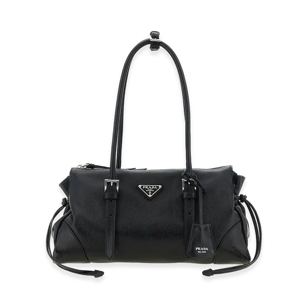 PRADA Women's Leather Medium Bonnie Bag "Black"