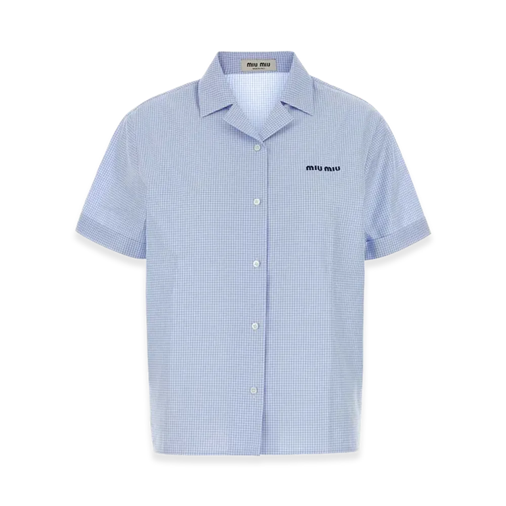 MIU MIU Women's Short-Sleeve Shirt "Stripped"