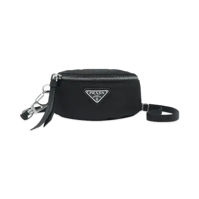 PRADA Nylon Strap Mini Pouch "Black"