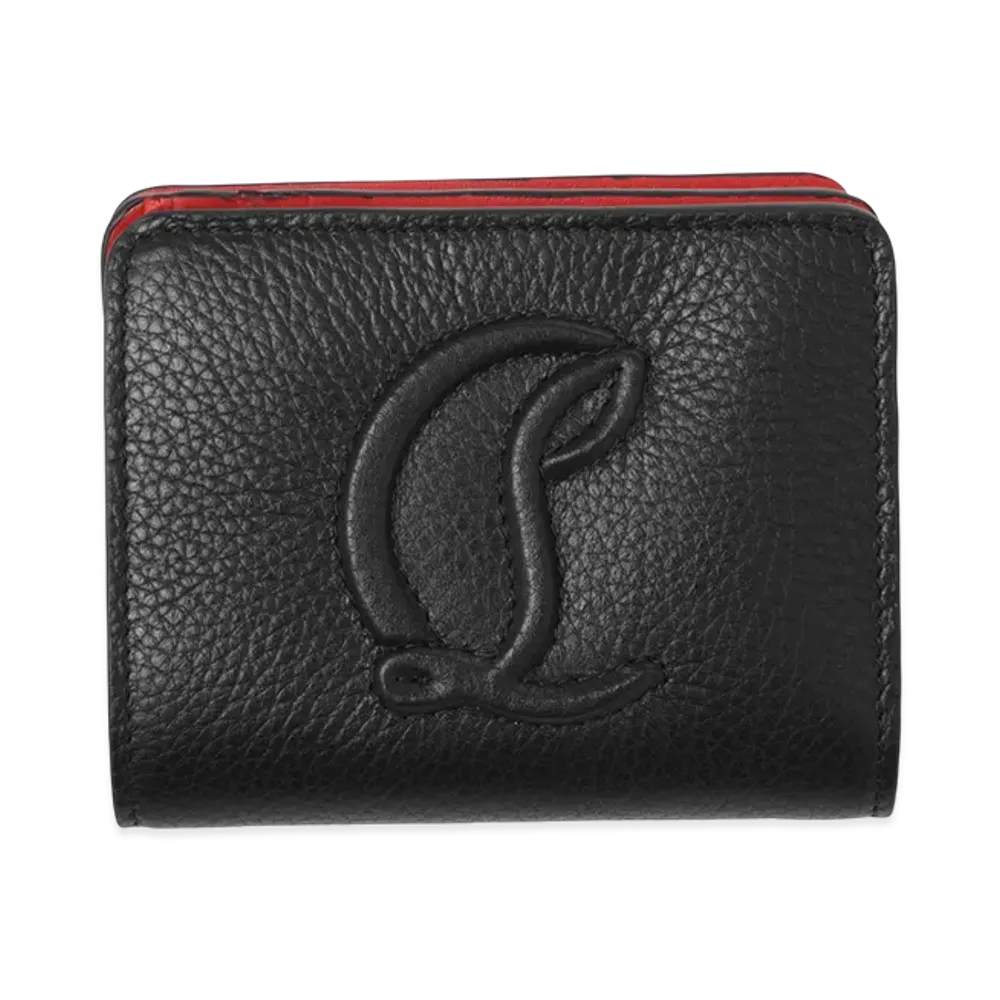 Christian Louboutin Bi-Fold Wallet with Coin Purse Compact Wallet "Black"