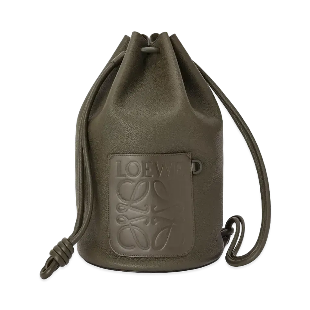 LOEWE Sailor Bag In Grained Calfskin "Dark Khaki Green"