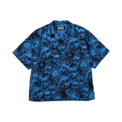 NEIGHBORHOOD x BABYLON . Hawaiian Shirt SS "Blue"