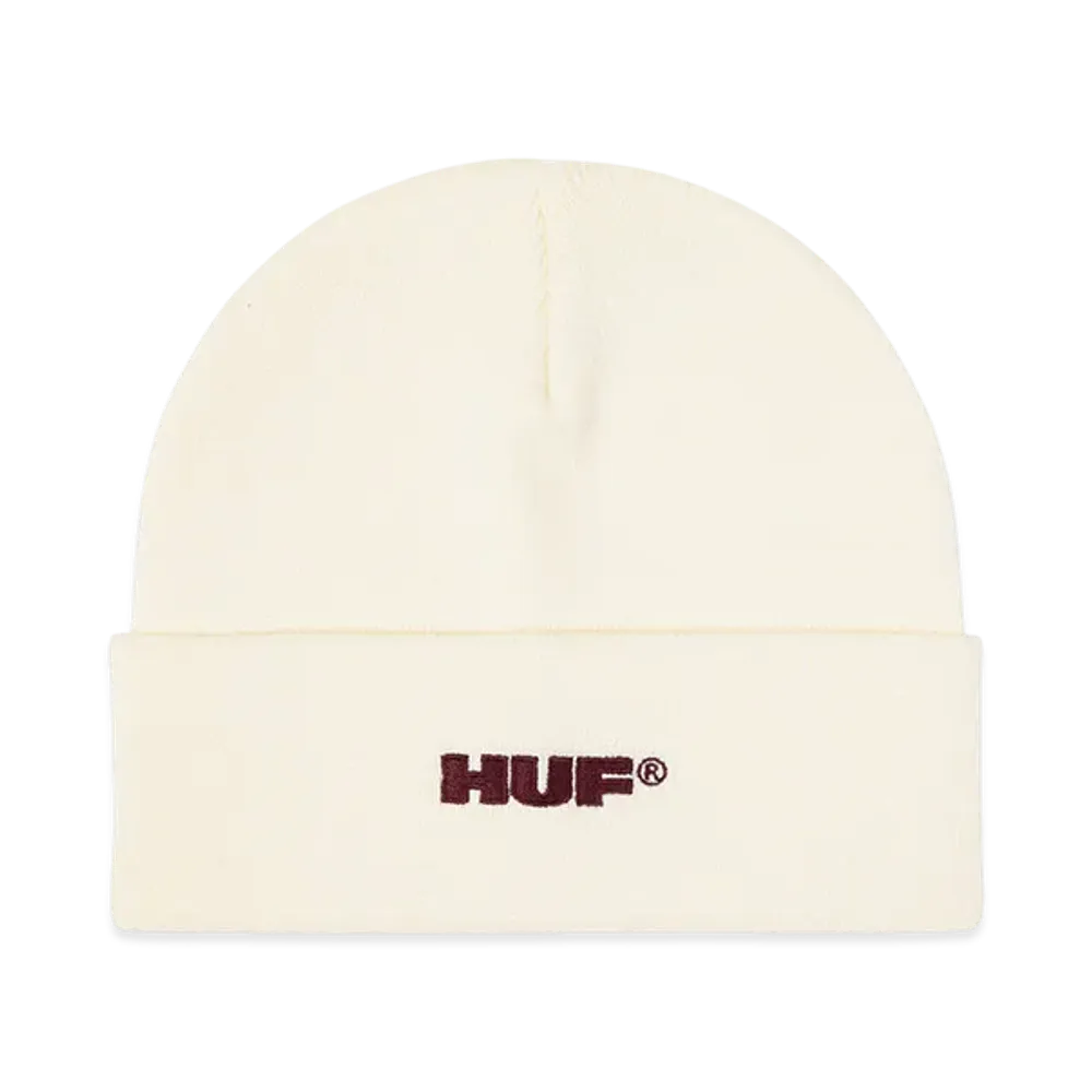 HUF WINTER 25 All Caps Cuff Beanie "Cream"