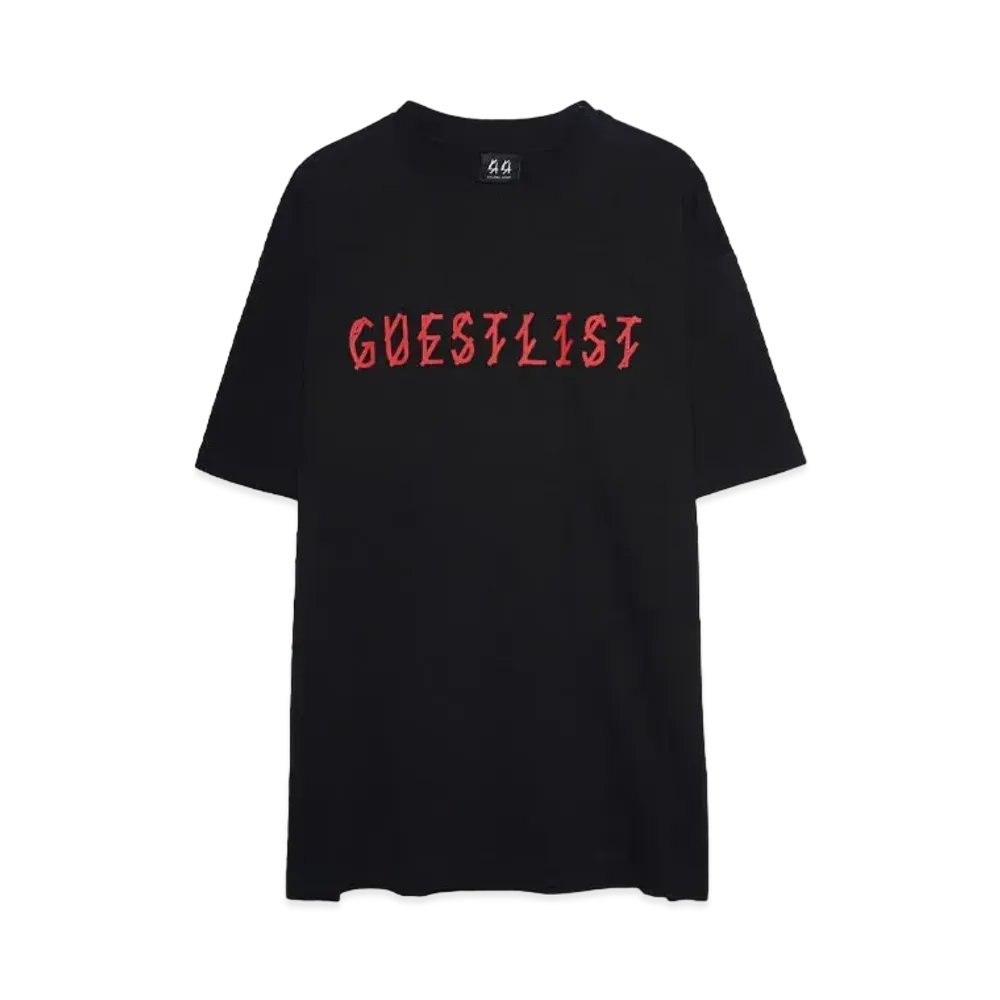 44 LABEL GROUP GUESTLIST TEE "BLACK/GUESTLIST RED"