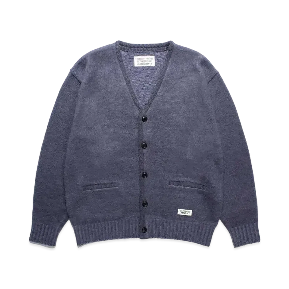 WACKO MARIA Premium Mohair Knit Cardigan "Ash Blue"