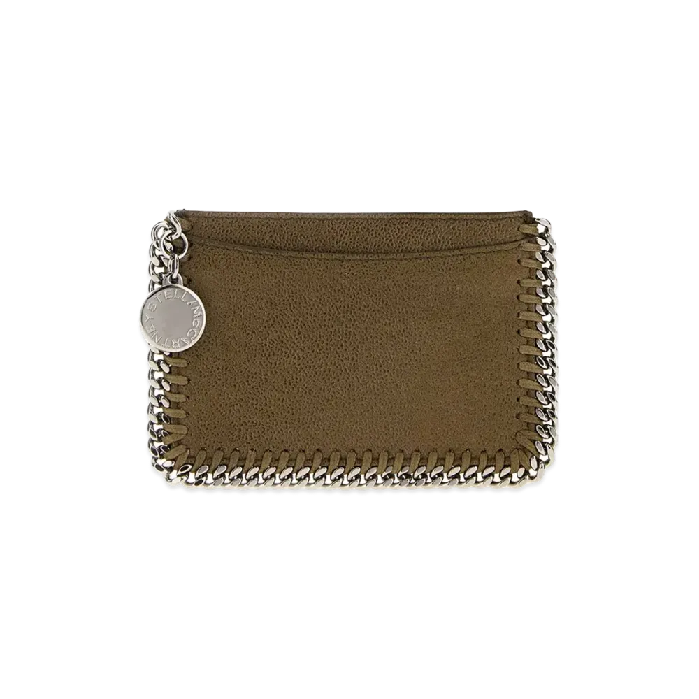 STELLA McCARTNEY Women's Shaggy Deer Falabella Card Holder "Olive Green"