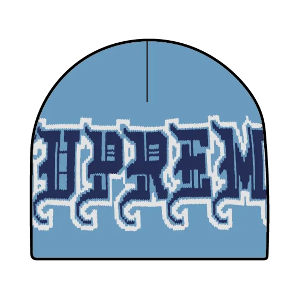 Supreme New Era Outline Beanie "Light Blue"