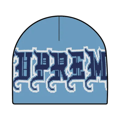 Supreme New Era Outline Beanie "Light Blue"