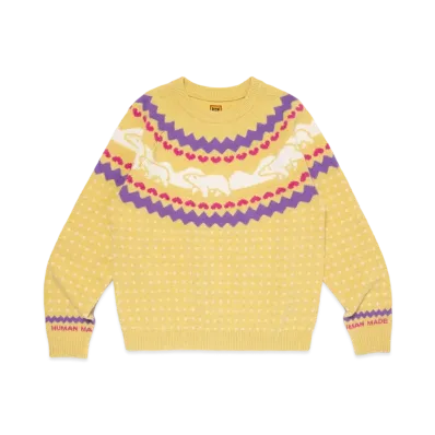 HUMAN MADE Nordic Jacqurd Knit Sweater "Yellow"