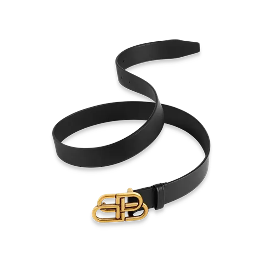 BALENCIAGA BB Slim Belt "Black"