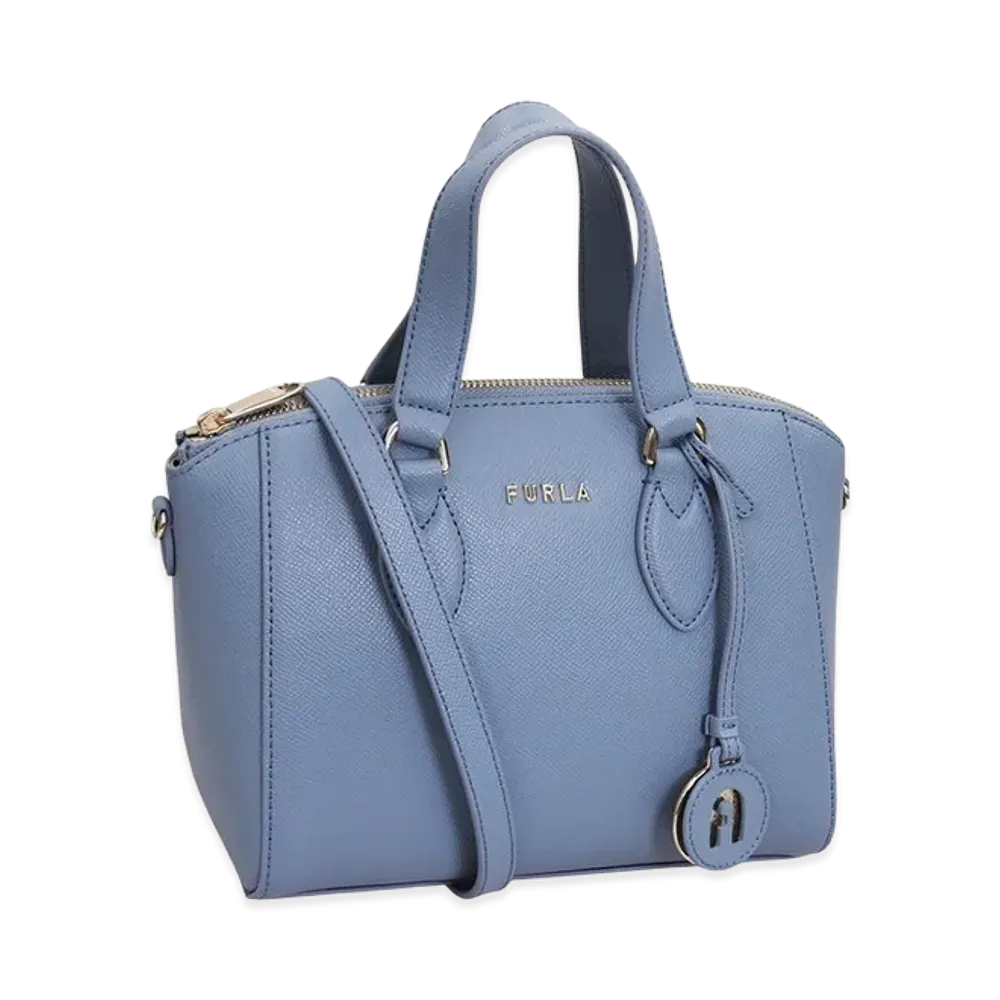 FURLA Minerva Mini Satchel Bag "Blue"