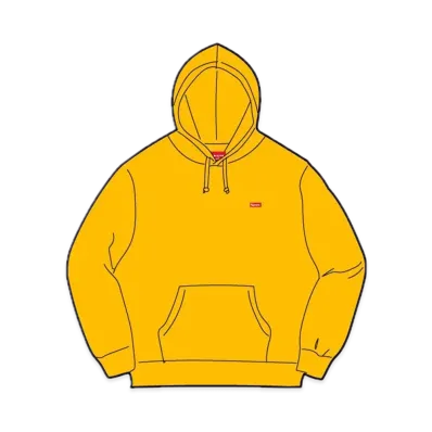 Supreme Enamel Small Box Hooded Sweatshirt "Bright Gold"