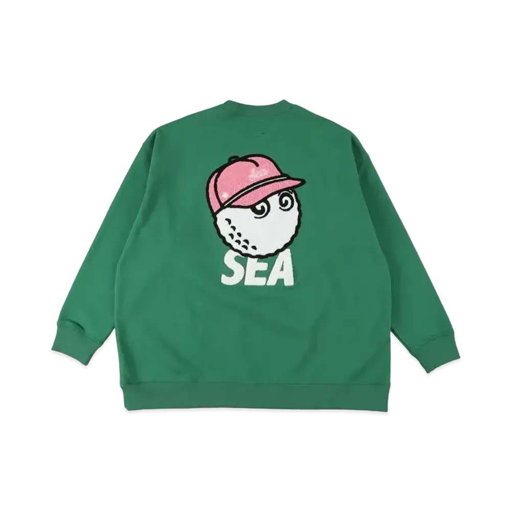 WIND AND SEA x MALBON CREW SWEAT "Green"