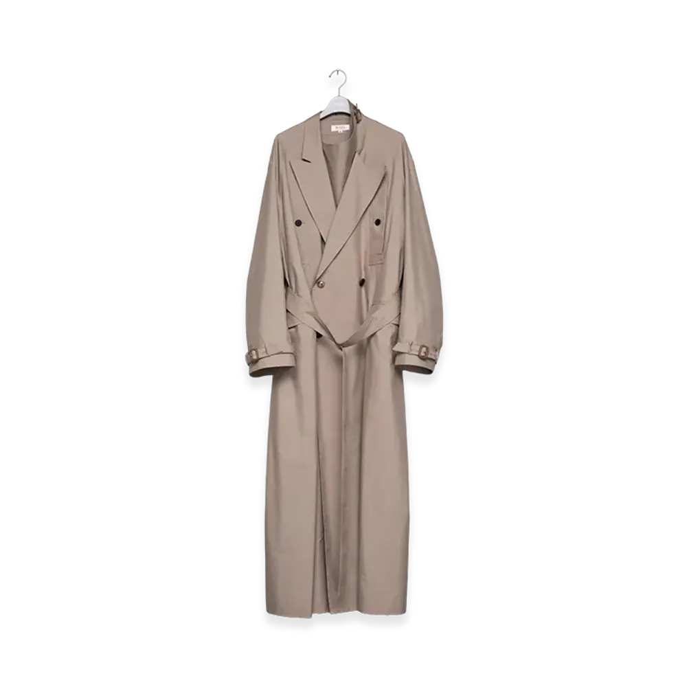 MASU Wrap Collar Trench Coat "Sand Olive"