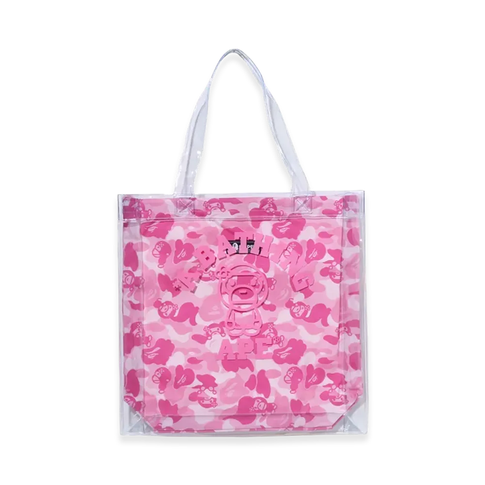 A BATHING APE Women's Baby Lisa ABC Camo PVC Bag "Pink"