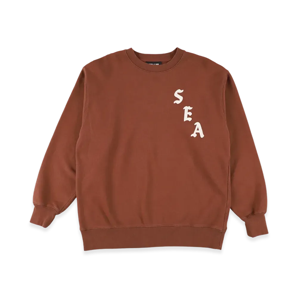 WIND AND SEA Vertical SEA Crewneck Sweatshirt "Brown"