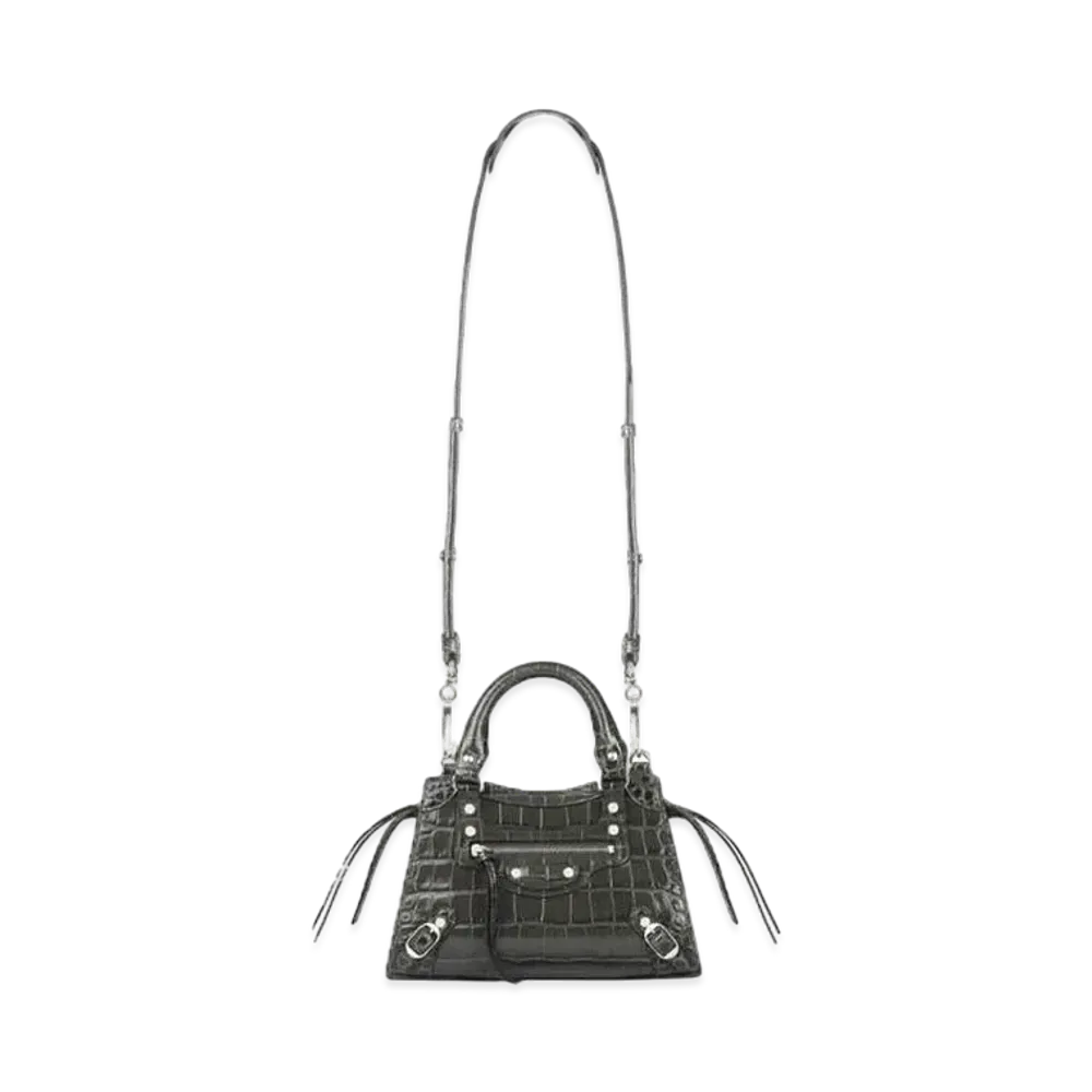 BALENCIAGA Women's Neo Classic Mini Top Handle Bag "Dark Grey"