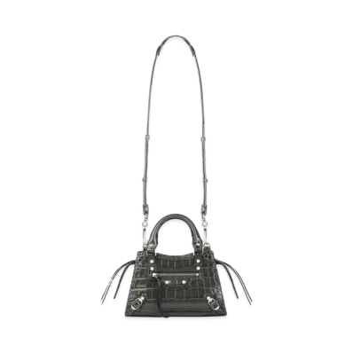 BALENCIAGA Women's Neo Classic Mini Top Handle Bag "Dark Grey"