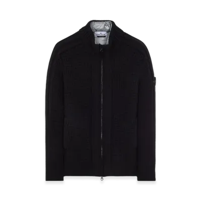 Stone Island 539D5 Garment Dyed Pure Wool President Knit - 23FW "Black"