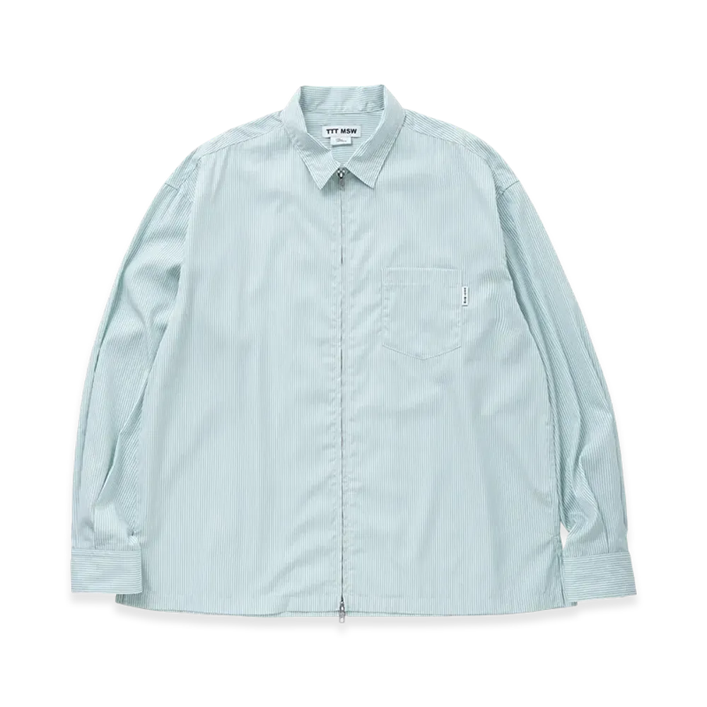 TTTMSW Zip Up Shirt "Green Stripe"