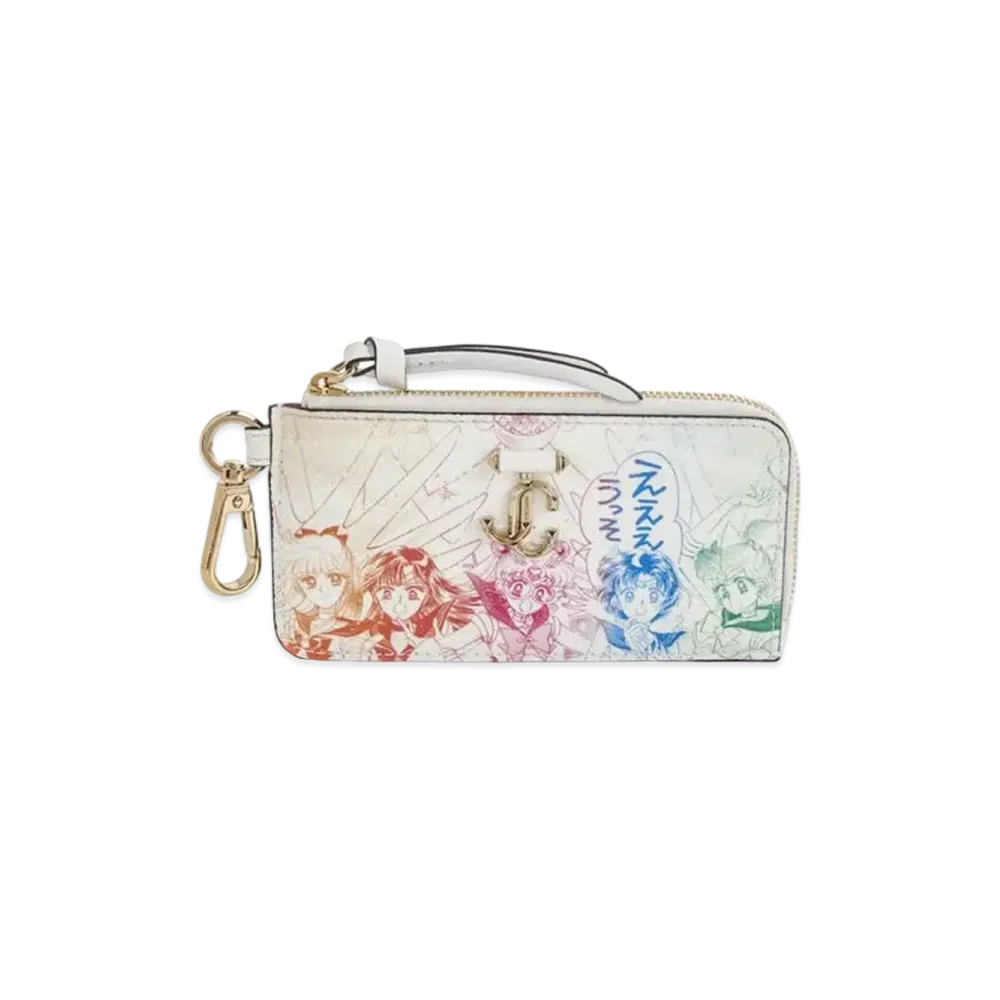 Jimmy Choo x Pretty Guardian Sailor Moon Sailor Guardians Lise-Z Card Holder Manga Printed PU Leather "Rainbow"