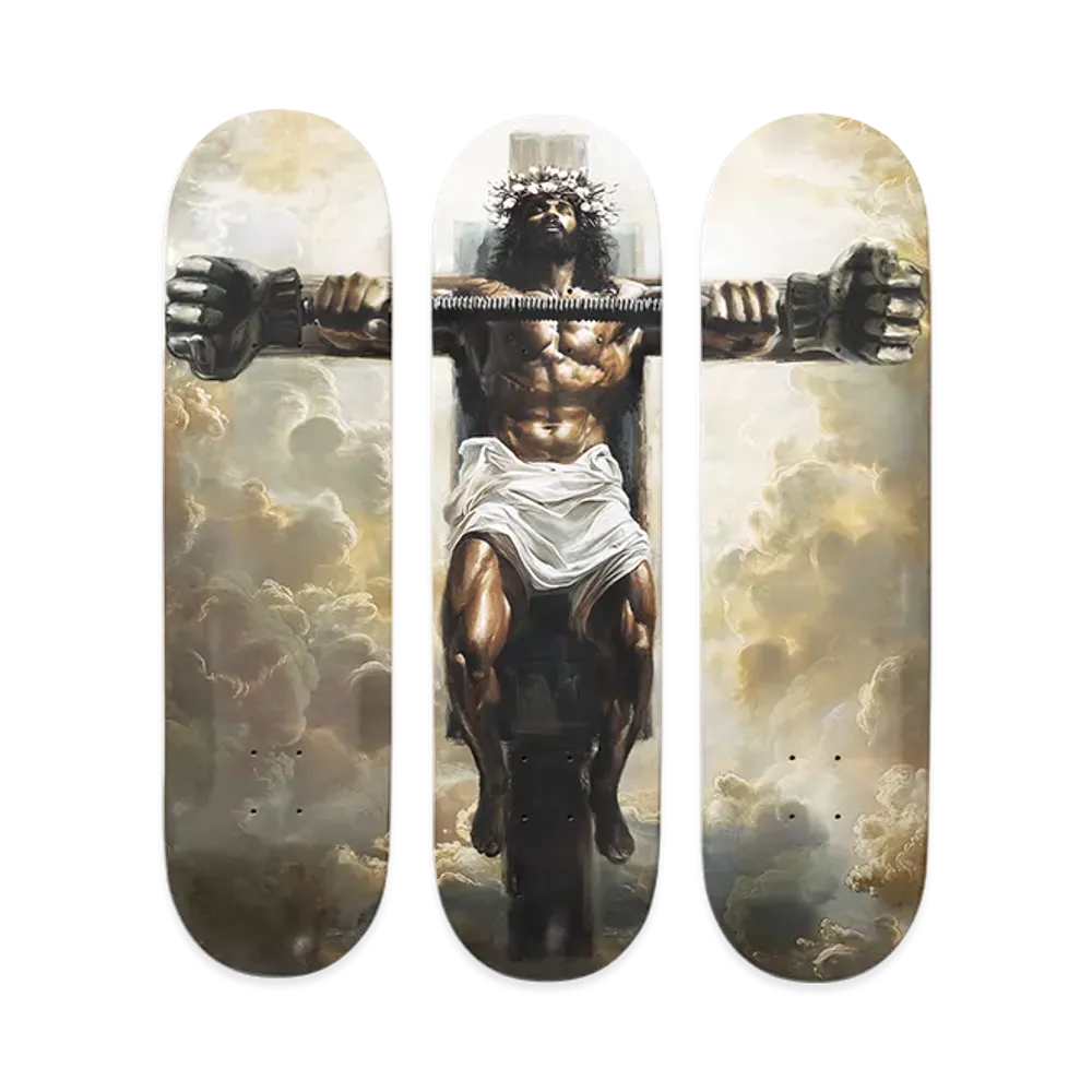 DENIM TEARS Hardies Tears Triptych Skateboard "Multi"