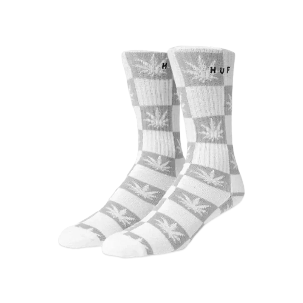 HUF Summer 24 Checkered Plantlife Socks "White"