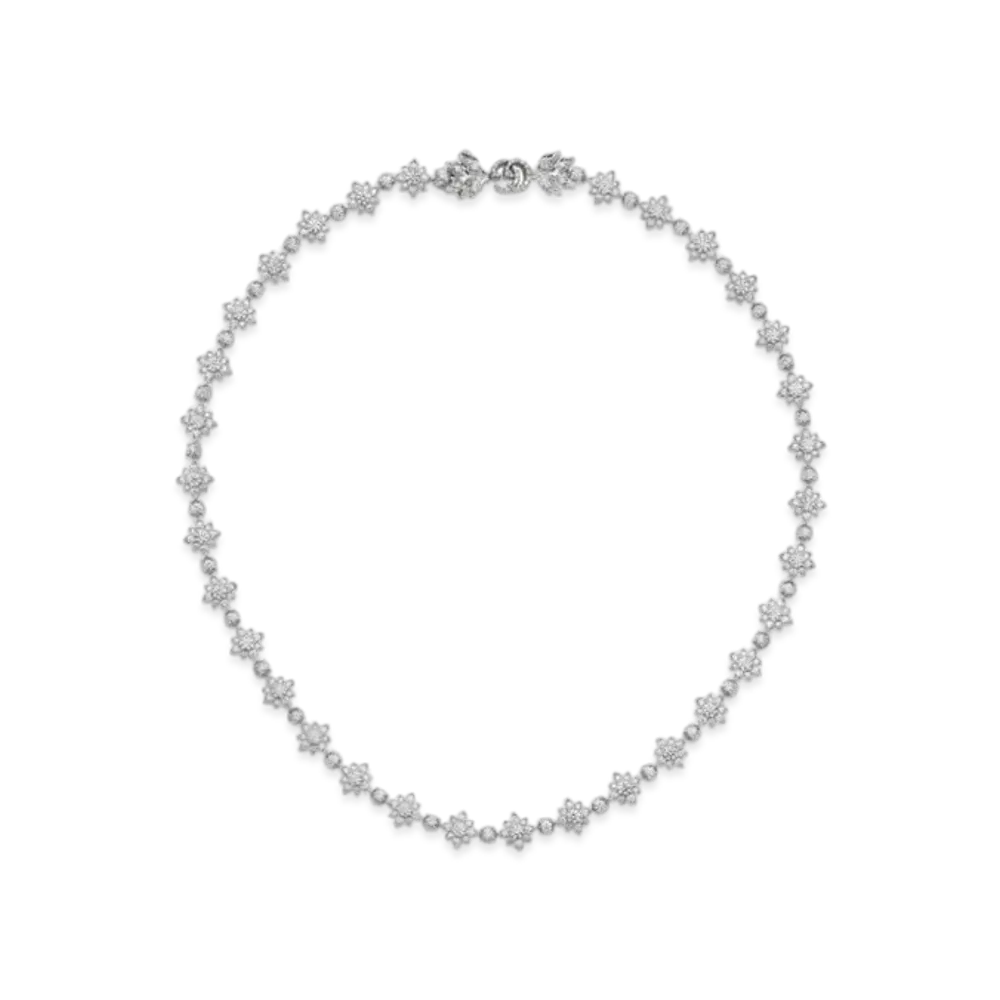 GUCCI Flora White Gold Necklace Diamond "White Gold"