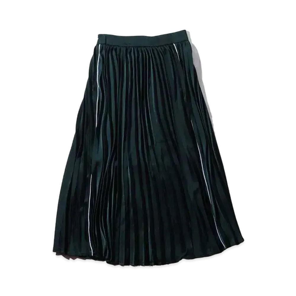 atmos pink Line Pleated Long Skirt "Green"