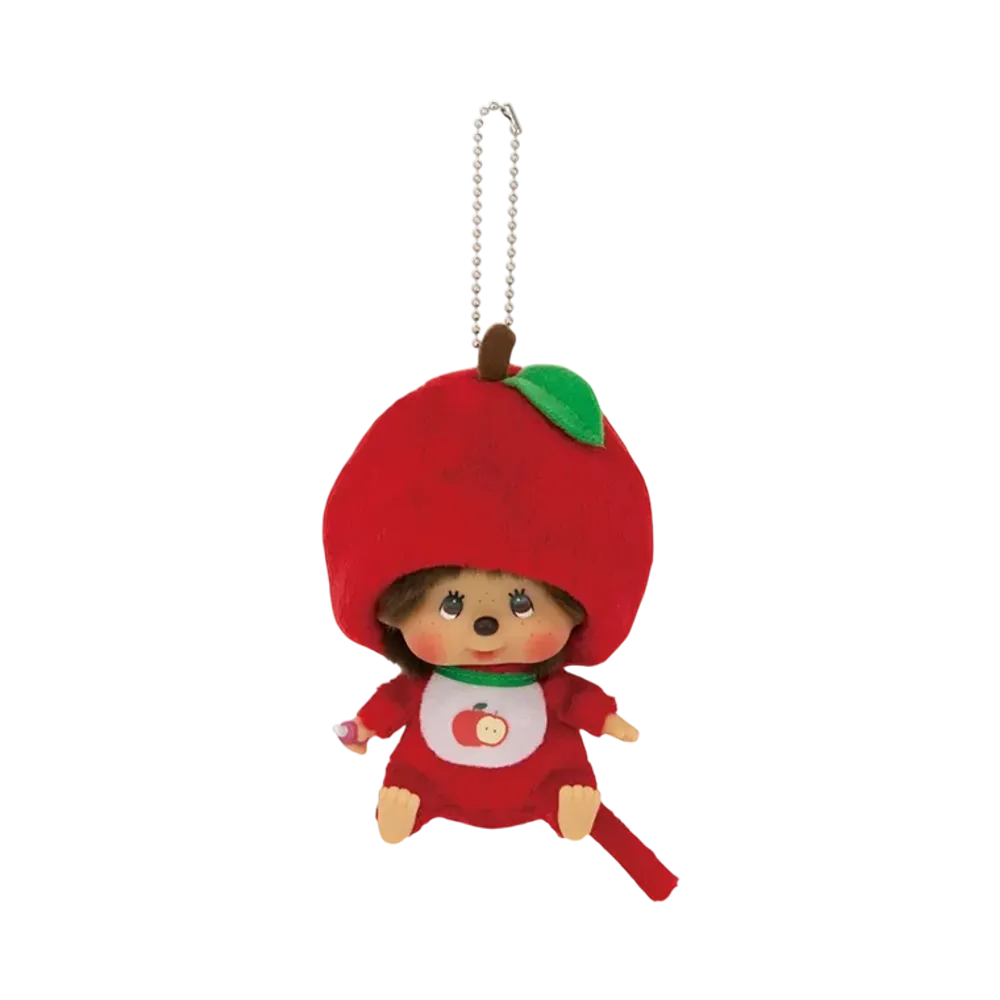 Sekiguchi Apple Monchhichi-san Kao-deka SS Size Keychain