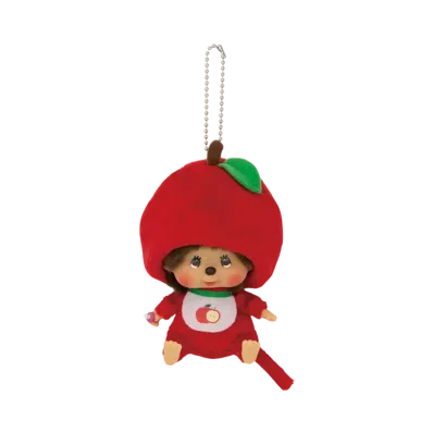 Sekiguchi Apple Monchhichi-san Kao-deka SS Size Keychain