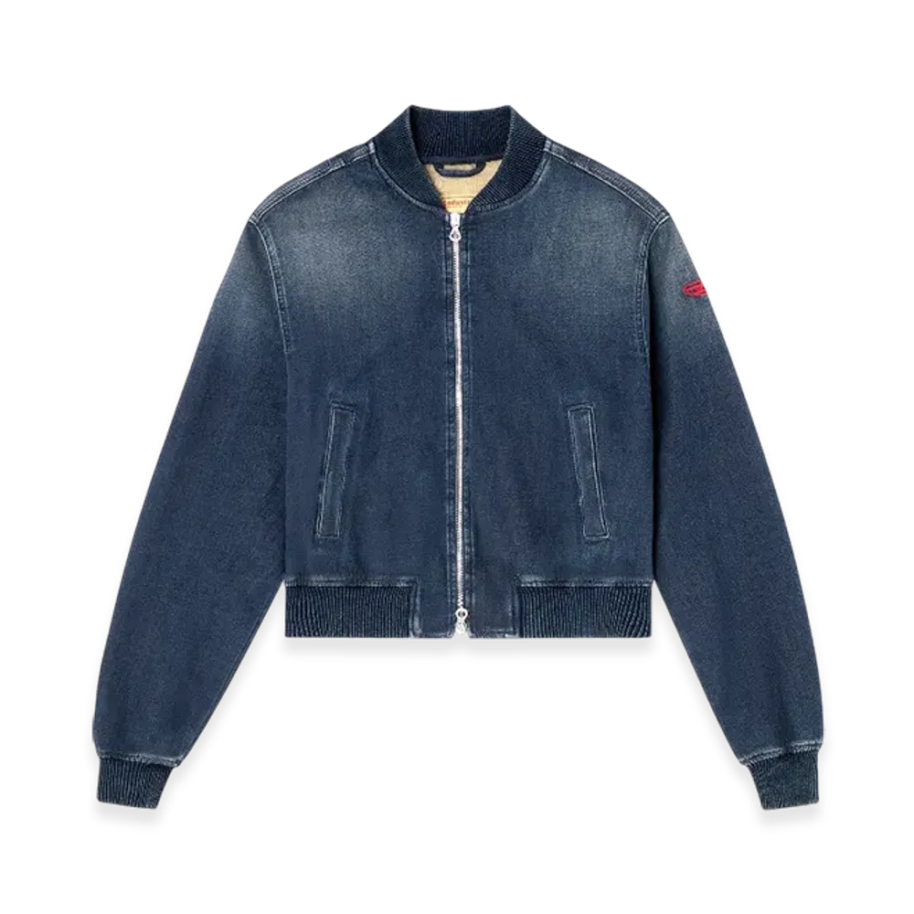 Diesel De-Kiddo Jogg Bomber Jacket In Dusty-Wash Joggjeans "Dark Blue"