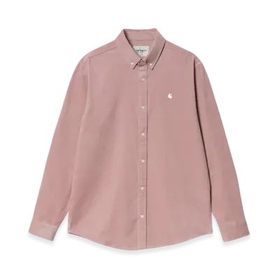 Carhartt WIP Madison Fine Cord Shirt "Glassy Pink/Wax"