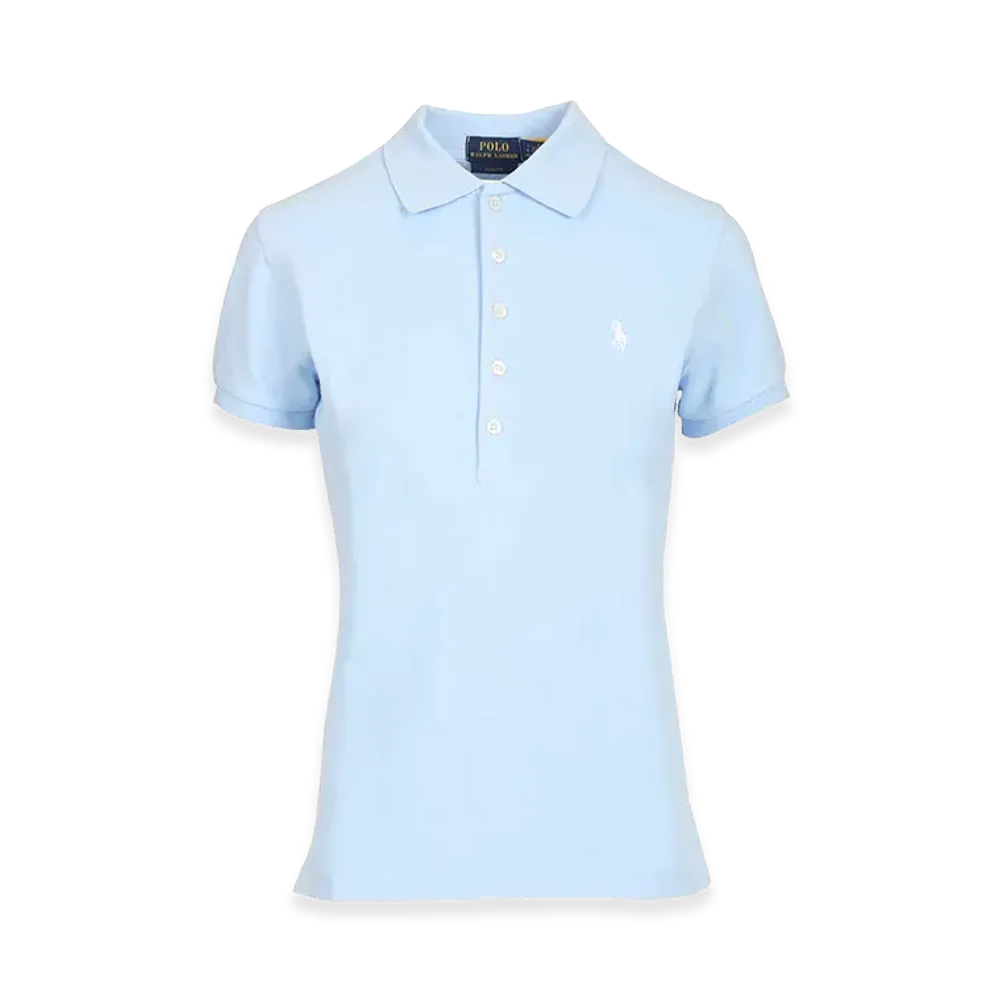 Polo Ralph Lauren Women's Pique Polo Shirt "Light Blue"