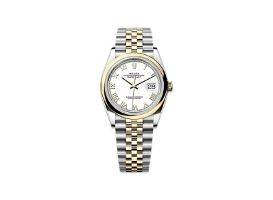 ROLEX Datejust 36 Oystersteel & Yellow Gold "White"