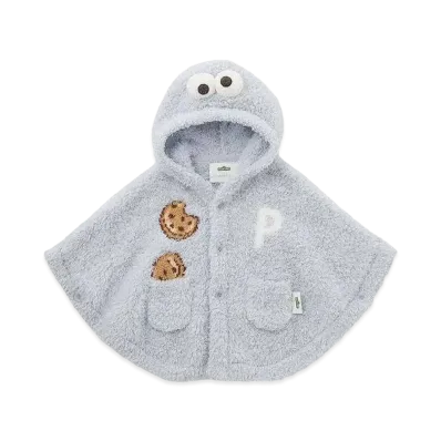 GELATO PIQUE x Sesame Street Cookie Monster Poncho (Baby) "Blue"