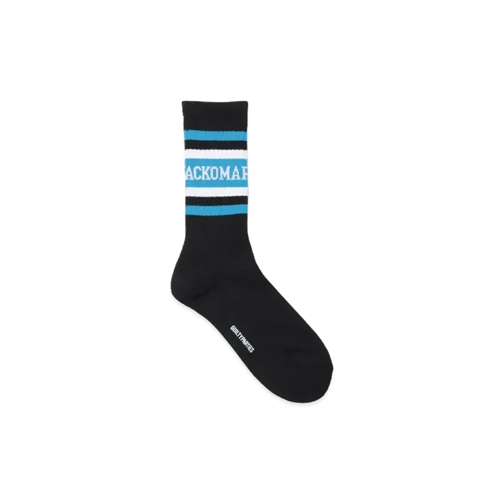 WACKO MARIA Logo Jacquard Socks "Sax"