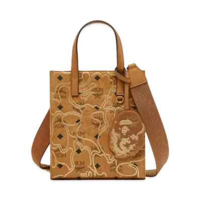 A BATHING APE x MCM Lunar New Year Mini Tote Bag "Beige"