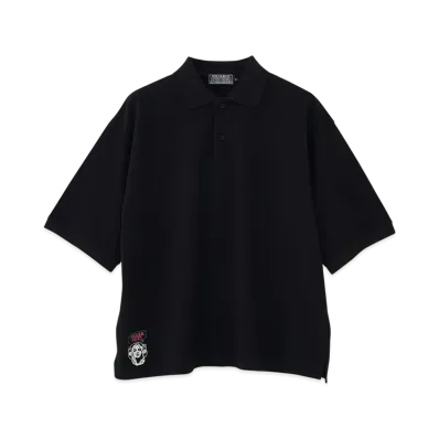 HYSTERIC GLAMOUR Freak Out Embroidery Polo Shirt "Black"